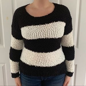 Black and White Striped Sweater
